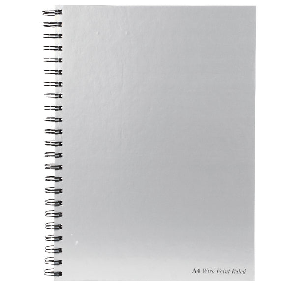 Pukka Pad A4 Wirebound Hard Cover Notebook Ruled 160 Pages Silver (Pack 5) - WRULA4 - NWT FM SOLUTIONS - YOUR CATERING WHOLESALER