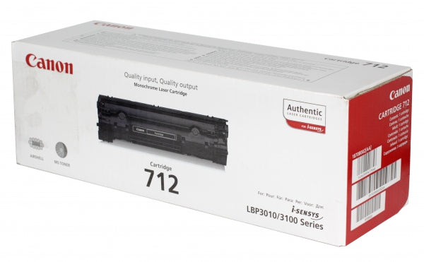 Canon 712BK Black Standard Capacity Toner Cartridge 1.5k pages - 1870B002 - NWT FM SOLUTIONS - YOUR CATERING WHOLESALER