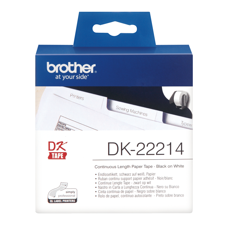 Brother Continuous Paper Roll 12mm x 30m - DK22214 - NWT FM SOLUTIONS - YOUR CATERING WHOLESALER