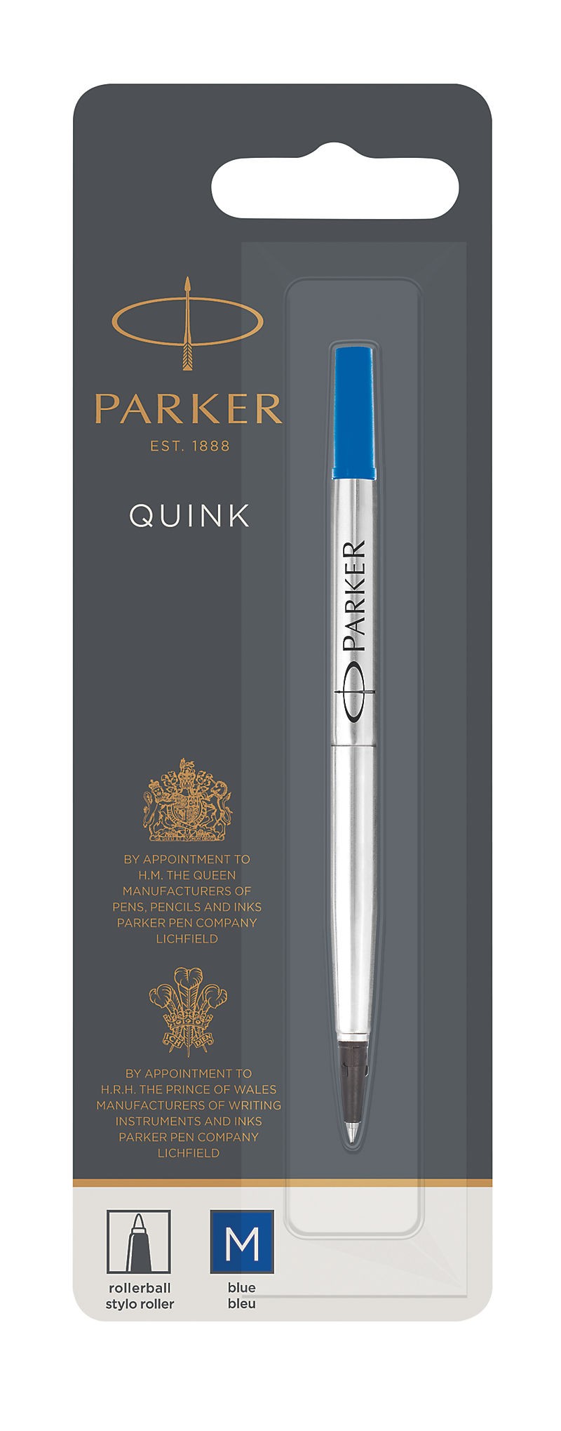 Parker Quink Rollerball Refill for Rollerball Pens Medium Blue (Single Refill) - 1950324 - NWT FM SOLUTIONS - YOUR CATERING WHOLESALER