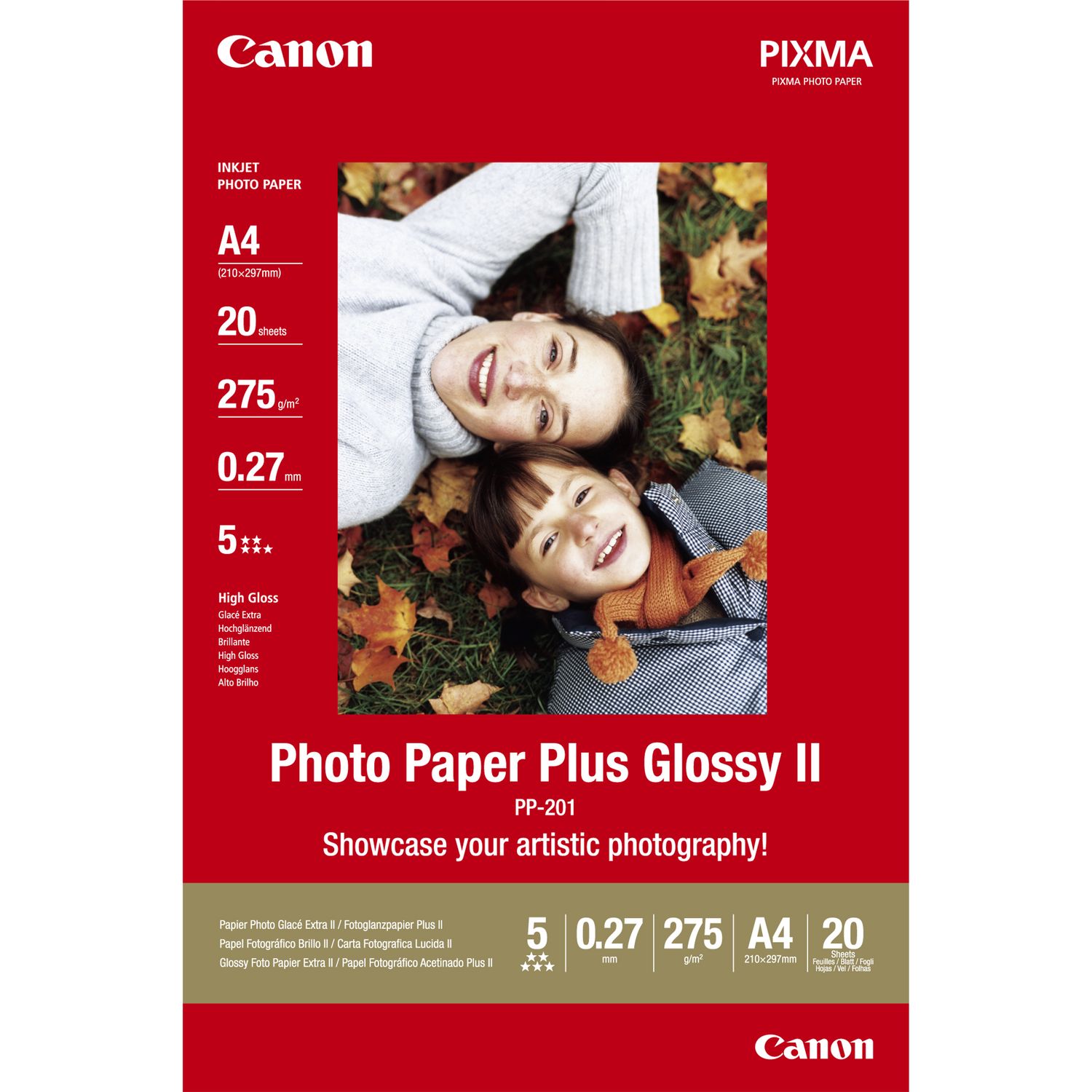 Canon PP-201 Glossy Photo Paper A4 20 Sheets - 2311B019 - NWT FM SOLUTIONS - YOUR CATERING WHOLESALER