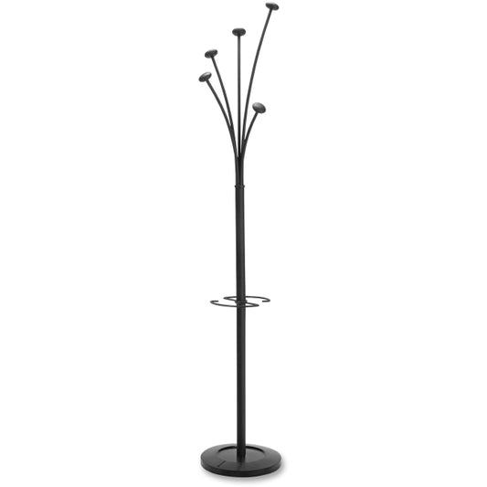 Alba Festival Coat Stand 5 Pegs Black and Silver Grey - PMFEST N - NWT FM SOLUTIONS - YOUR CATERING WHOLESALER