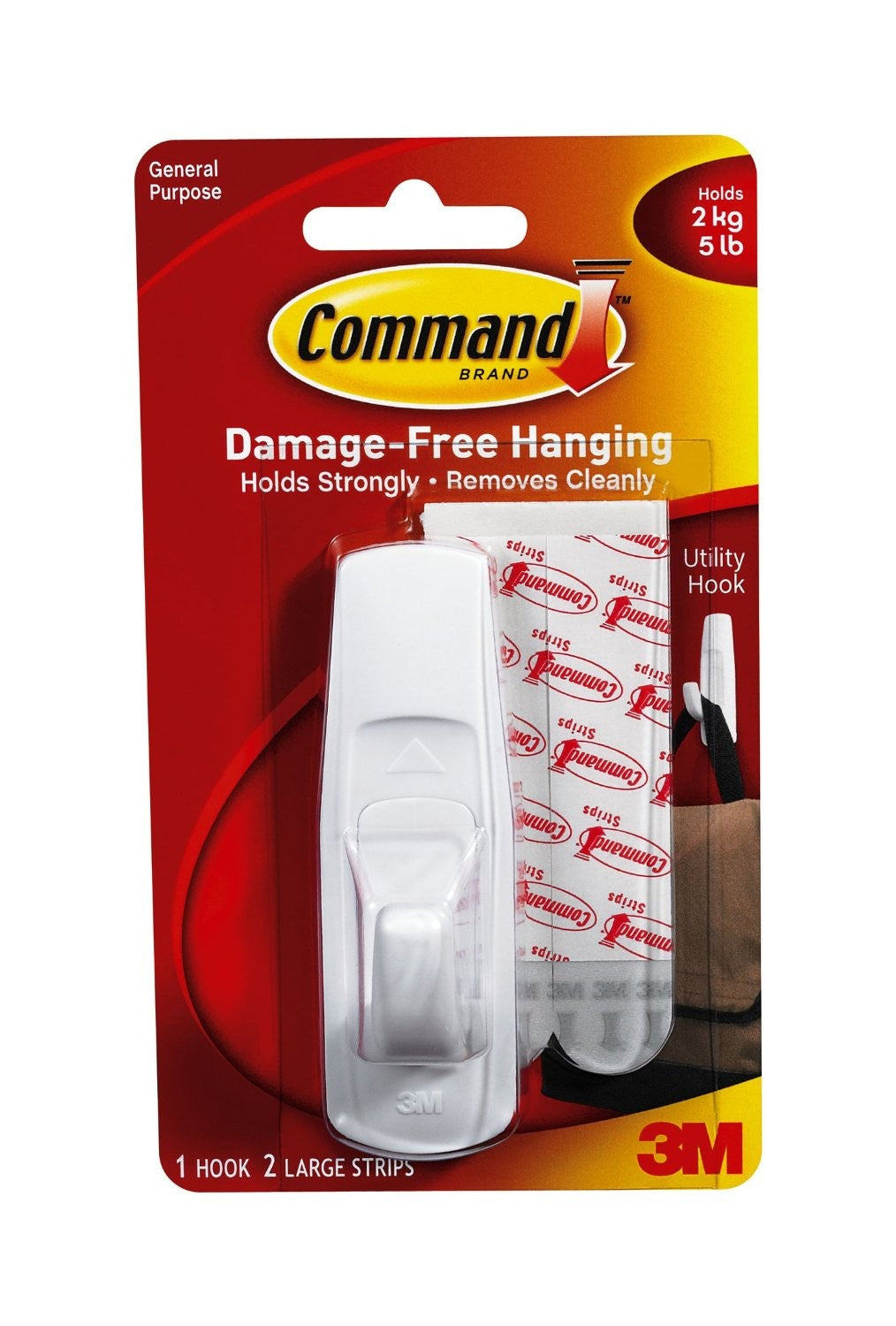 3M Command Adhesive Hook Large White 17003 - 7100134221 - NWT FM SOLUTIONS - YOUR CATERING WHOLESALER
