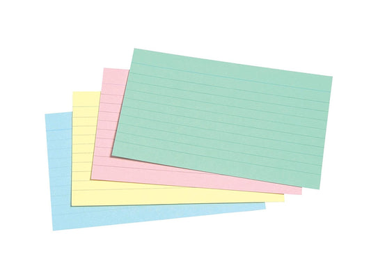 Concord Record Card Smooth 152 x 102mm Ruled Assorted Colours (Pack 100) 16199 - NWT FM SOLUTIONS - YOUR CATERING WHOLESALER