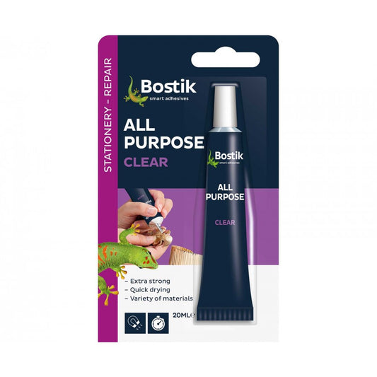 Bostik All Purpose Adhesive 20ml Clear (Pack 6) - 30813296 - NWT FM SOLUTIONS - YOUR CATERING WHOLESALER