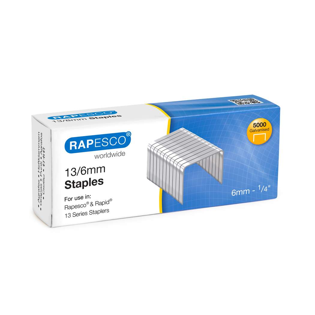 Rapesco 13/6mm Galvanised Staples (Pack 5000) - S13060Z3 - NWT FM SOLUTIONS - YOUR CATERING WHOLESALER