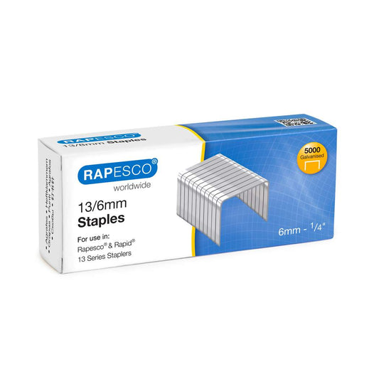 Rapesco 13/6mm Galvanised Staples (Pack 5000) - S13060Z3 - NWT FM SOLUTIONS - YOUR CATERING WHOLESALER