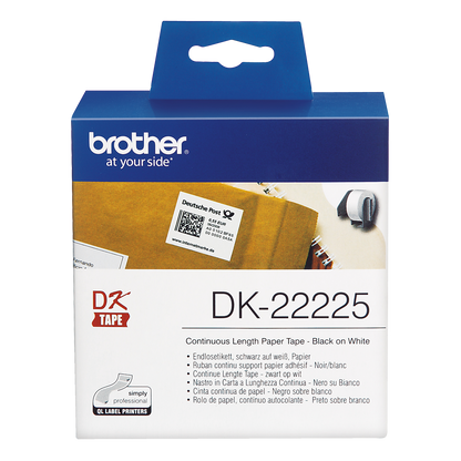 Brother Black On White Paper Roll 38mm x 30m - DK22225 - NWT FM SOLUTIONS - YOUR CATERING WHOLESALER