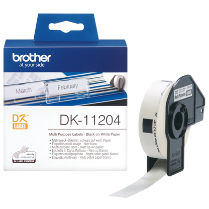 Brother Multi Purpose Label Roll 17mm x 52mm 400 labels - DK11204