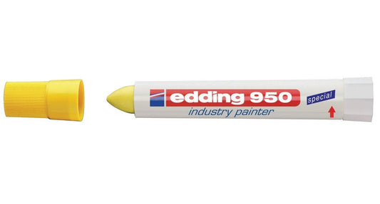 edding 950 Industry Painter Permanent Marker Bullet Tip 10mm Line Yellow (Pack 10) - 4-95005 - NWT FM SOLUTIONS - YOUR CATERING WHOLESALER