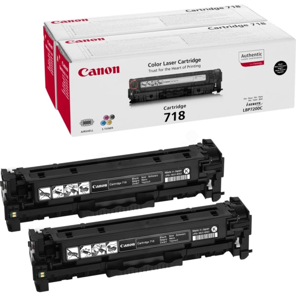 Canon Black Standard Capacity Toner Cartridge Twinpack 2 x 3.4k pages (Pack 2) - 2662B005 - NWT FM SOLUTIONS - YOUR CATERING WHOLESALER