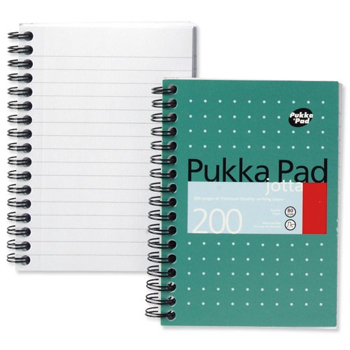 Pukka Pad Jotta A6 Wirebound Card Cover Notebook Ruled 200 Pages Metallic Green (Pack 3) - JM036 - NWT FM SOLUTIONS - YOUR CATERING WHOLESALER