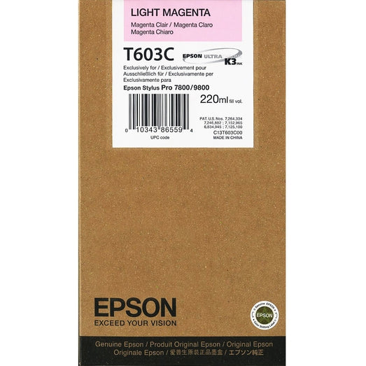 Epson T603C Light Magenta Ink Cartridge 220ml - C13T603C00 - NWT FM SOLUTIONS - YOUR CATERING WHOLESALER