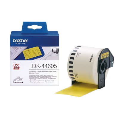 Brother Yellow Removable Paper 62mm x 30.5m - DK44605