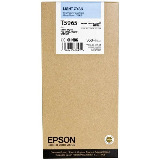 Epson T5965 Light Cyan Ink Cartridge 350ml - C13T596500 - NWT FM SOLUTIONS - YOUR CATERING WHOLESALER