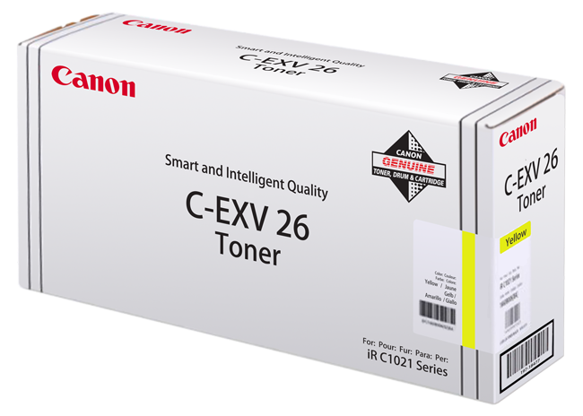 Canon EXV26Y Yellow Standard Capacity Toner Cartridge 6k pages - 1657B006 - NWT FM SOLUTIONS - YOUR CATERING WHOLESALER