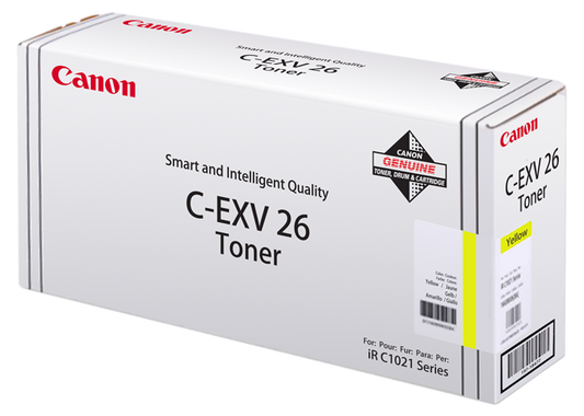 Canon EXV26Y Yellow Standard Capacity Toner Cartridge 6k pages - 1657B006 - NWT FM SOLUTIONS - YOUR CATERING WHOLESALER