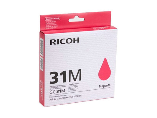 Ricoh GC31M Magenta Standard Capacity Gel Ink Cartridge 1.56k pages for GXE3350N - 405690 - NWT FM SOLUTIONS - YOUR CATERING WHOLESALER