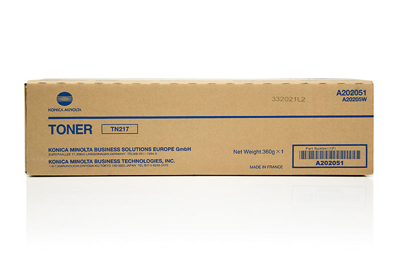 Konica Minolta TN217K Black Toner Cartridge 17.5k pages for Bizhub 223/283 - A202051 - NWT FM SOLUTIONS - YOUR CATERING WHOLESALER