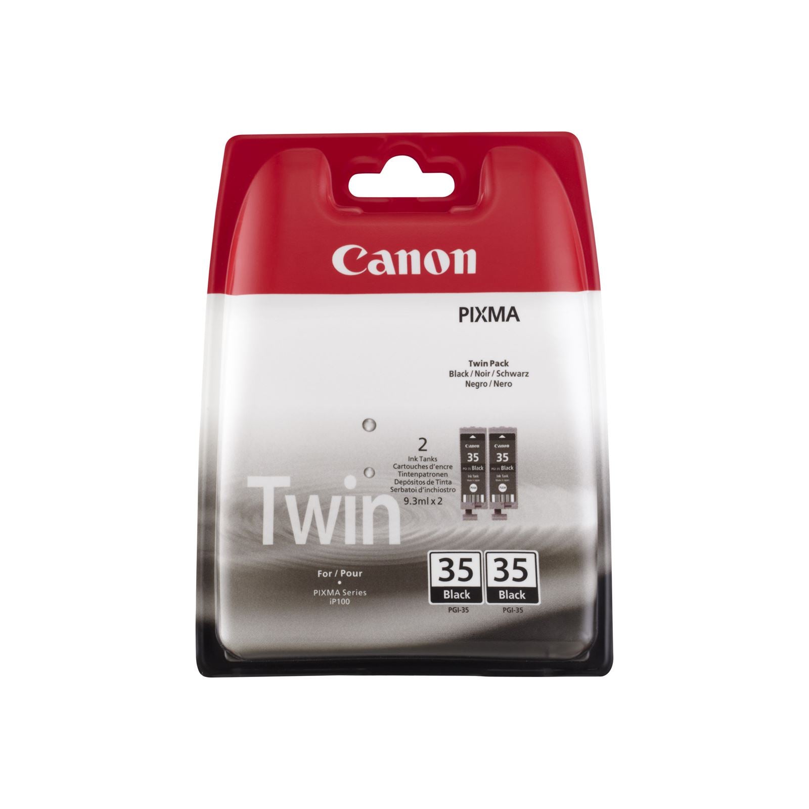 Canon PGI35BK Black Standard Capacity Ink Cartridge 2 x 9ml Twinpack - 1509B012 - NWT FM SOLUTIONS - YOUR CATERING WHOLESALER