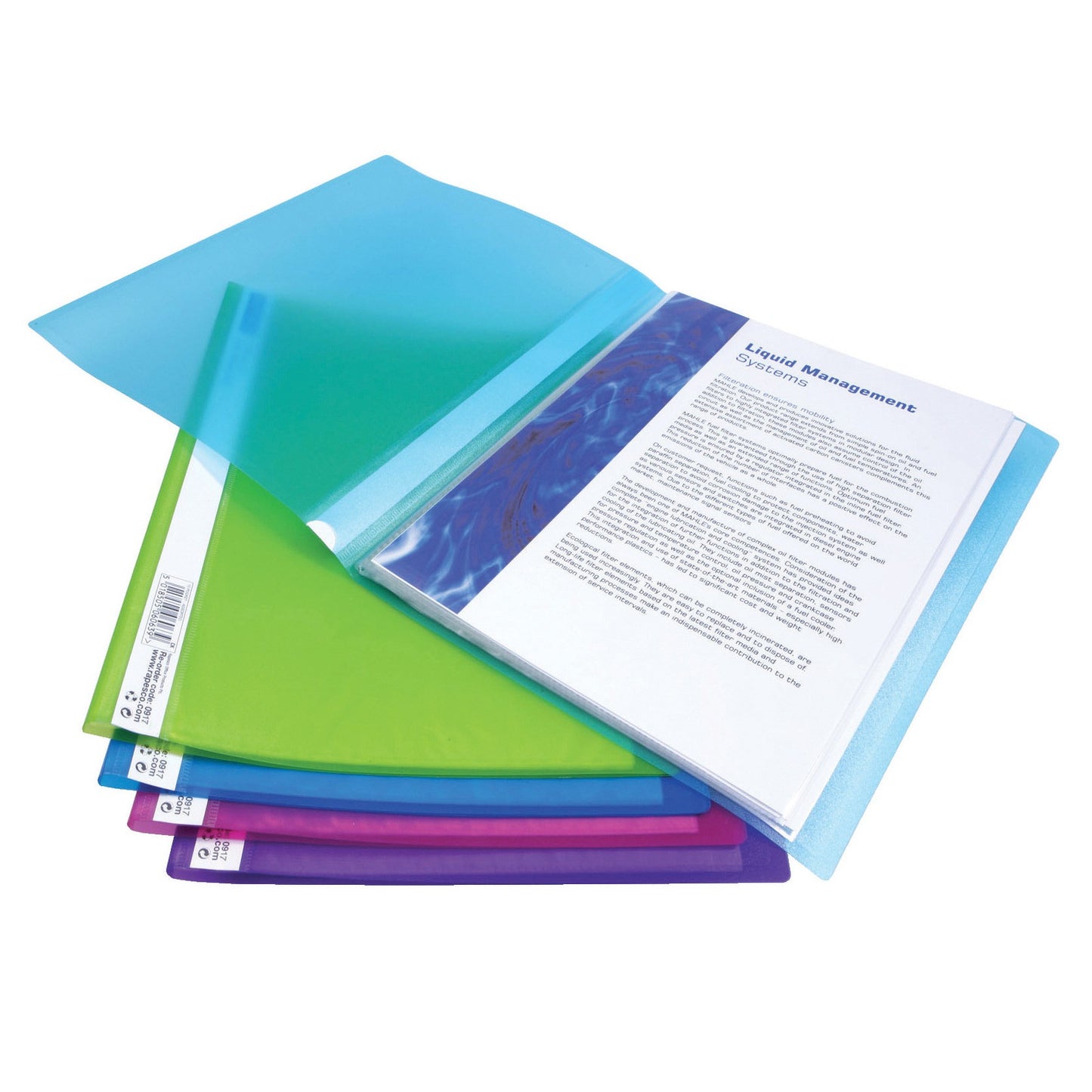 Rapesco A4 Flexi Display Book 40 Pocket Assorted Colours (Pack 10) - 0917 - NWT FM SOLUTIONS - YOUR CATERING WHOLESALER