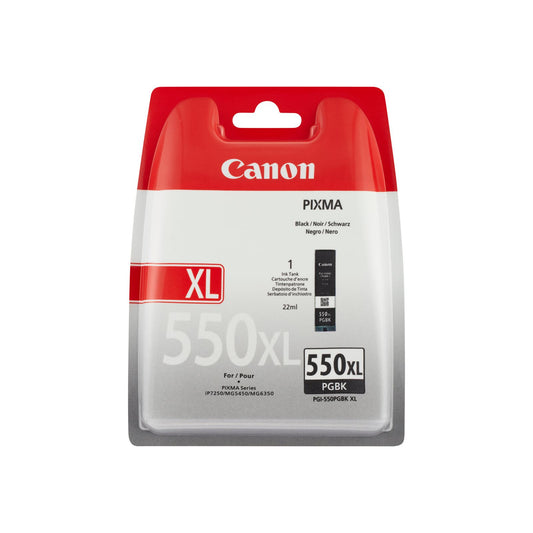 Canon PGI550XLBK Black High Yield Ink Cartridge 22ml - 6431B001 - NWT FM SOLUTIONS - YOUR CATERING WHOLESALER