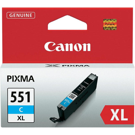 Canon CLI551XLC Cyan High Yield Ink Cartridge 11ml - 6444B001 - NWT FM SOLUTIONS - YOUR CATERING WHOLESALER