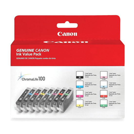 Canon CLI42 Black Photo Cyan Light Grey Magenta Grey Cyan Photo Magenta Yellow Standard Capacity Ink Cartridge Multipack 8 x 13ml (Pack 8) - 6384B010 - NWT FM SOLUTIONS - YOUR CATERING WHOLESALER