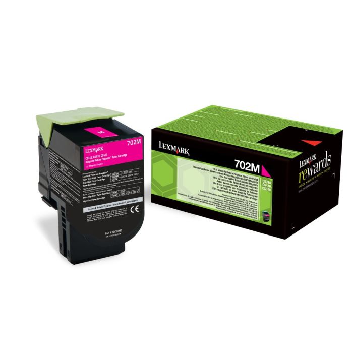 Lexmark 702M Magenta Toner Cartridge 1K pages - 70C20M0 - NWT FM SOLUTIONS - YOUR CATERING WHOLESALER