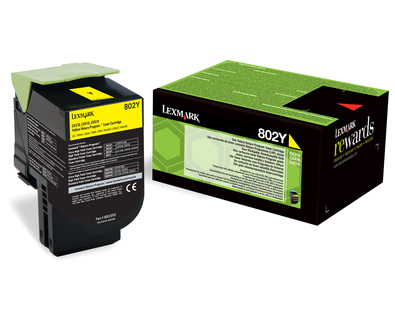 Lexmark 802Y Yellow Toner Cartridge 1K pages - 80C20Y0 - NWT FM SOLUTIONS - YOUR CATERING WHOLESALER