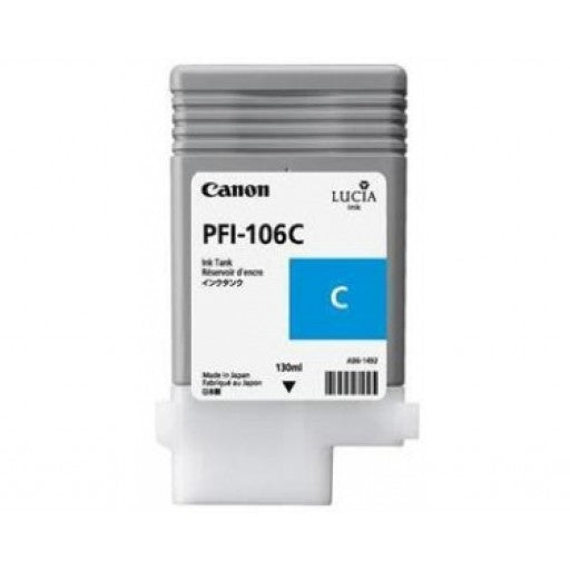 Canon PFI106C Cyan Standard Capacity Ink Cartridge 130ml - 6622B001 - NWT FM SOLUTIONS - YOUR CATERING WHOLESALER