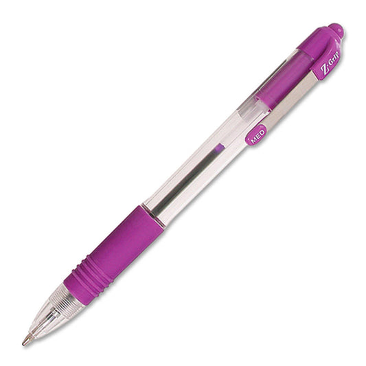 Zebra Z-Grip Retractable Ballpoint Pen 1.0mm Tip Violet (Pack 12) - 22280 - NWT FM SOLUTIONS - YOUR CATERING WHOLESALER