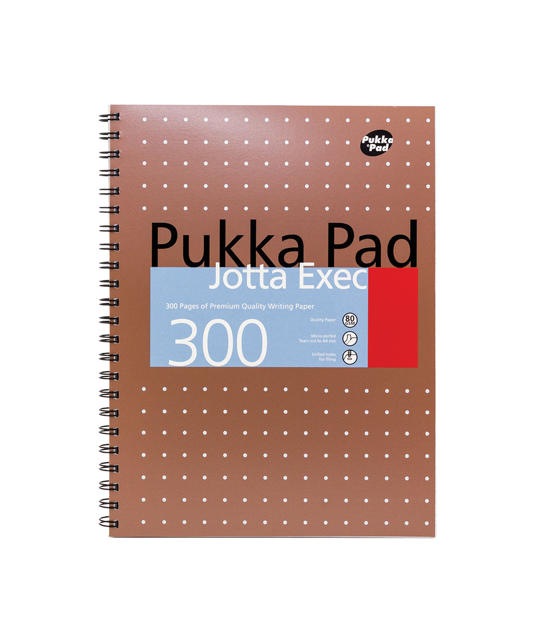 Pukka Pad Jotta Exec A4 Wirebound Card Cover Notebook Ruled 300 Pages Metallic Copper (Pack 3) - 7019-MET - NWT FM SOLUTIONS - YOUR CATERING WHOLESALER