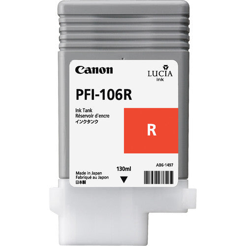 Canon PFI106R Red Standard Capacity Ink Cartridge 130ml - 6627B001 - NWT FM SOLUTIONS - YOUR CATERING WHOLESALER