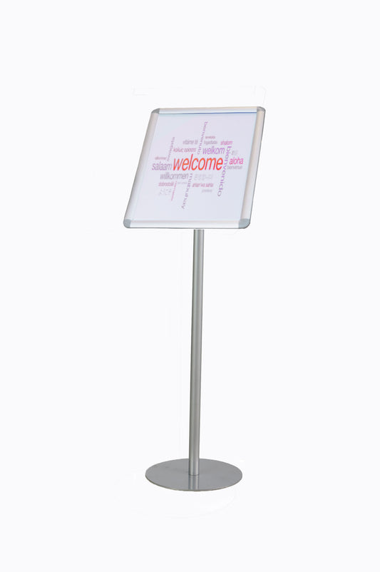 Twinco Agenda Literature Display Snap Frame Floor Standing A3 Silver - TW51768 - NWT FM SOLUTIONS - YOUR CATERING WHOLESALER