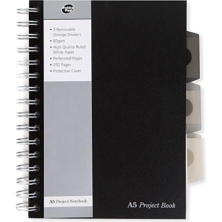 Pukka Pads A5 Wirebound Polypropylene Cover Project Book Ruled 250 Pages Black (Pack 3) - SBPROBA5 - NWT FM SOLUTIONS - YOUR CATERING WHOLESALER