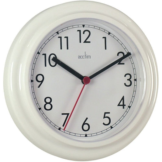 Acctim Stratford Wall Clock 230mm White 21242 - NWT FM SOLUTIONS - YOUR CATERING WHOLESALER