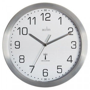 Acctim Supervisor Wall Clock Chrome - NWT FM SOLUTIONS - YOUR CATERING WHOLESALER