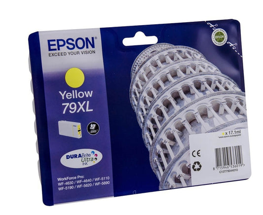 Epson 79XL Tower of Pisa Yellow High Yield Ink Cartridge 17ml - C13T79044010 - NWT FM SOLUTIONS - YOUR CATERING WHOLESALER