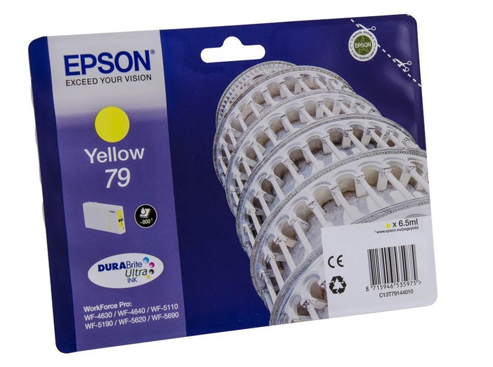 Epson 79 Tower of Pisa Yellow Standard Capacity Ink Cartridge 6.5ml - C13T79144010 - NWT FM SOLUTIONS - YOUR CATERING WHOLESALER