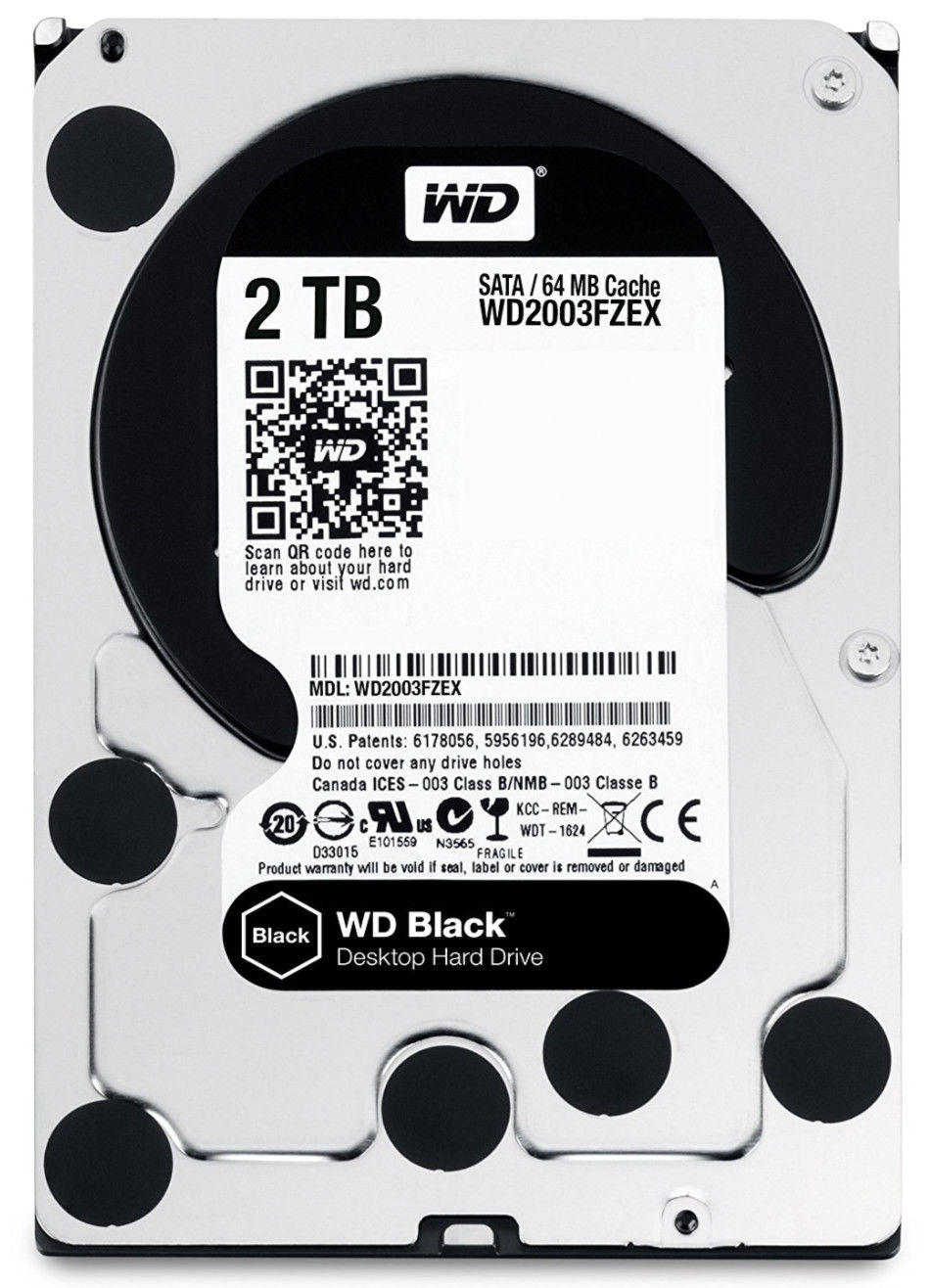 Western Digital Black 2TB SATA 6Gbs 7200 RPM 64MB Cache 3.5 Inch Internal Hard Disk Drive