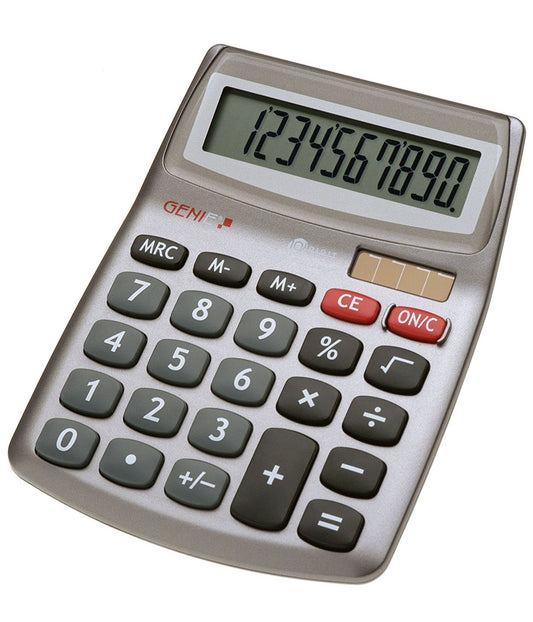 ValueX 540 10 Digit Desktop Calculator Silver - 10272 - NWT FM SOLUTIONS - YOUR CATERING WHOLESALER