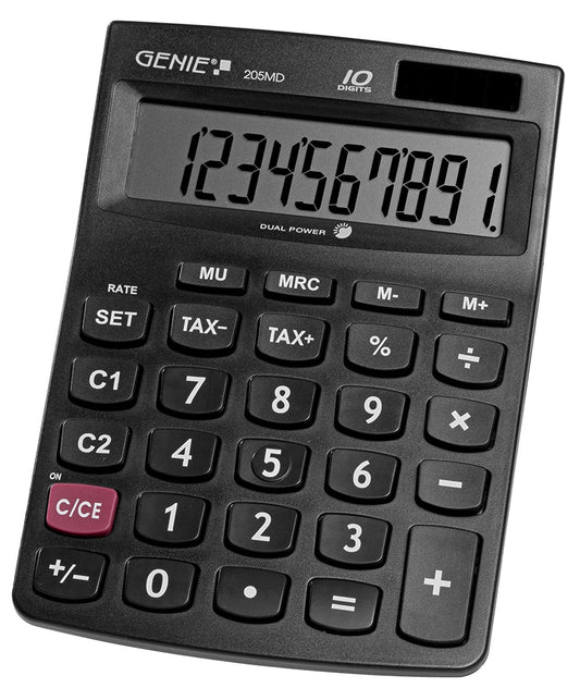 ValueX 205MD 10 Digit Desktop Calculator Black - 12030G - NWT FM SOLUTIONS - YOUR CATERING WHOLESALER