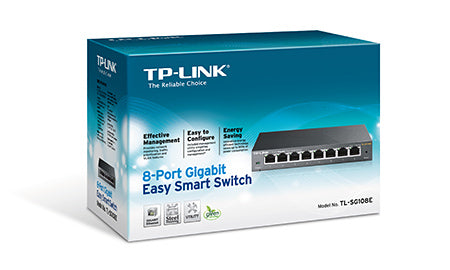 TP Link 8 Port Gigabit Managed Easy Smart Switch - NWT FM SOLUTIONS - YOUR CATERING WHOLESALER
