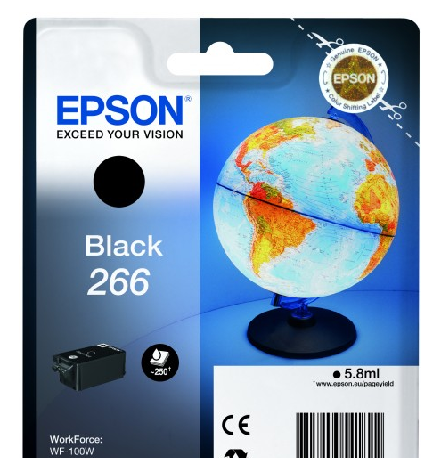 Epson 266 Globe Black Standard Capacity Ink Cartridge 6ml - C13T26614010 - NWT FM SOLUTIONS - YOUR CATERING WHOLESALER