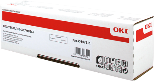 OKI Black Toner Cartridge 12K pages - 45807111 - NWT FM SOLUTIONS - YOUR CATERING WHOLESALER