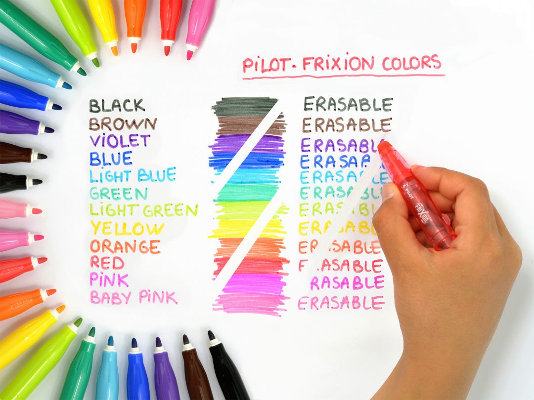 Pilot FriXion Colours Felt Tip Colouring Pens Assorted Colours (Pack 12) - 220300120