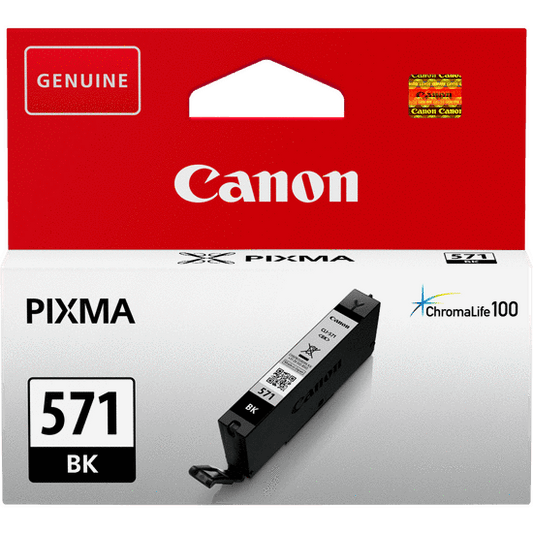 Canon CLI571BK Black Standard Capacity Ink Cartridge 7ml - 0385C001 - NWT FM SOLUTIONS - YOUR CATERING WHOLESALER