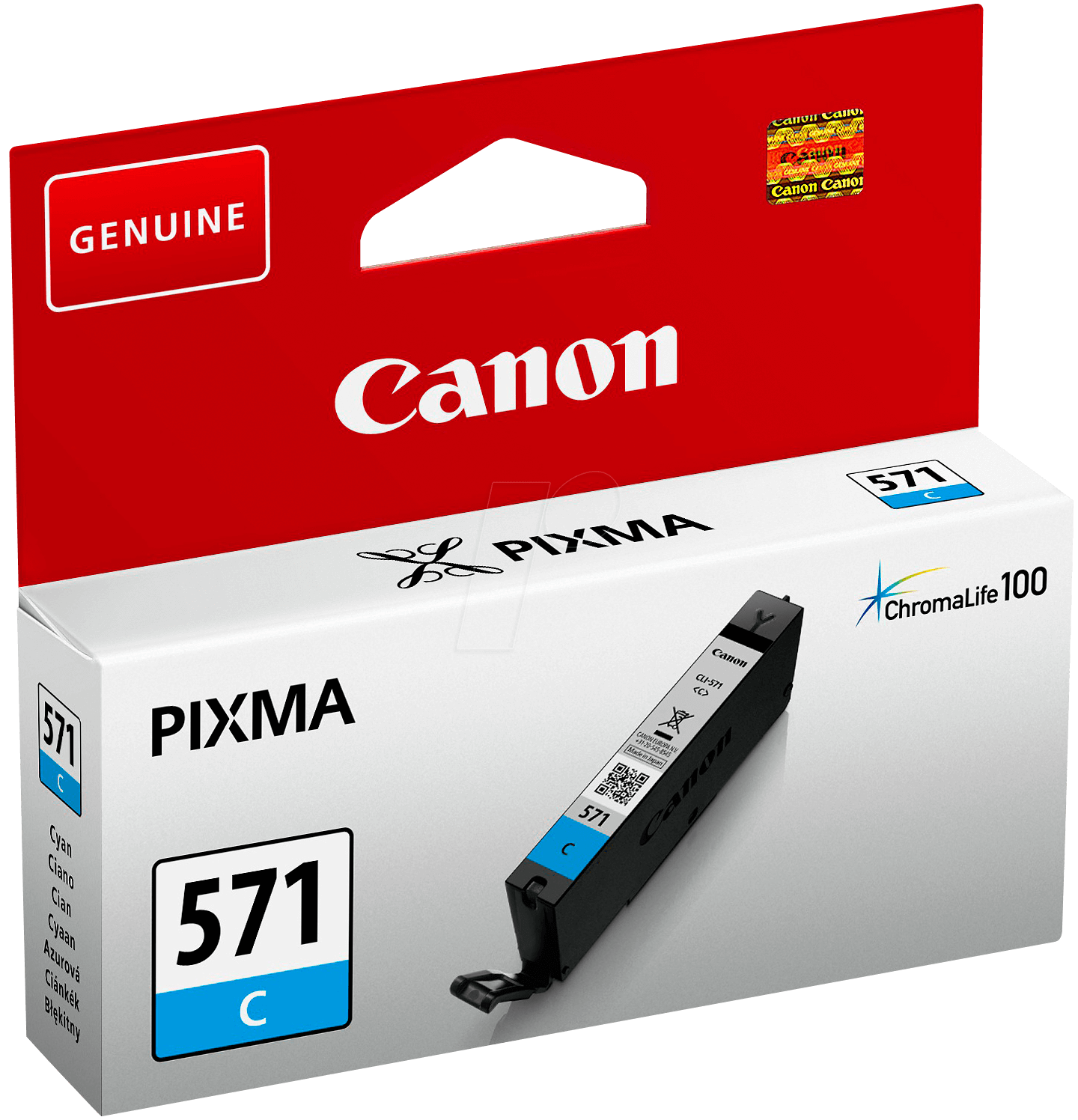 Canon CLI571C Cyan Standard Capacity Ink Cartridge 7ml - 0386C001 - NWT FM SOLUTIONS - YOUR CATERING WHOLESALER