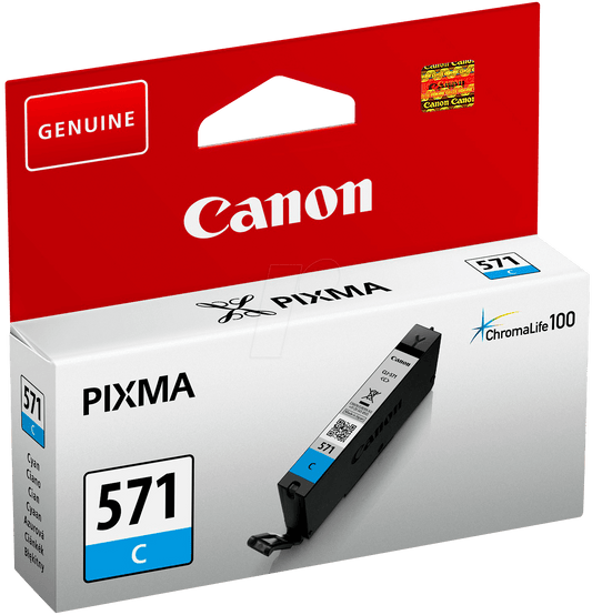 Canon CLI571C Cyan Standard Capacity Ink Cartridge 7ml - 0386C001 - NWT FM SOLUTIONS - YOUR CATERING WHOLESALER